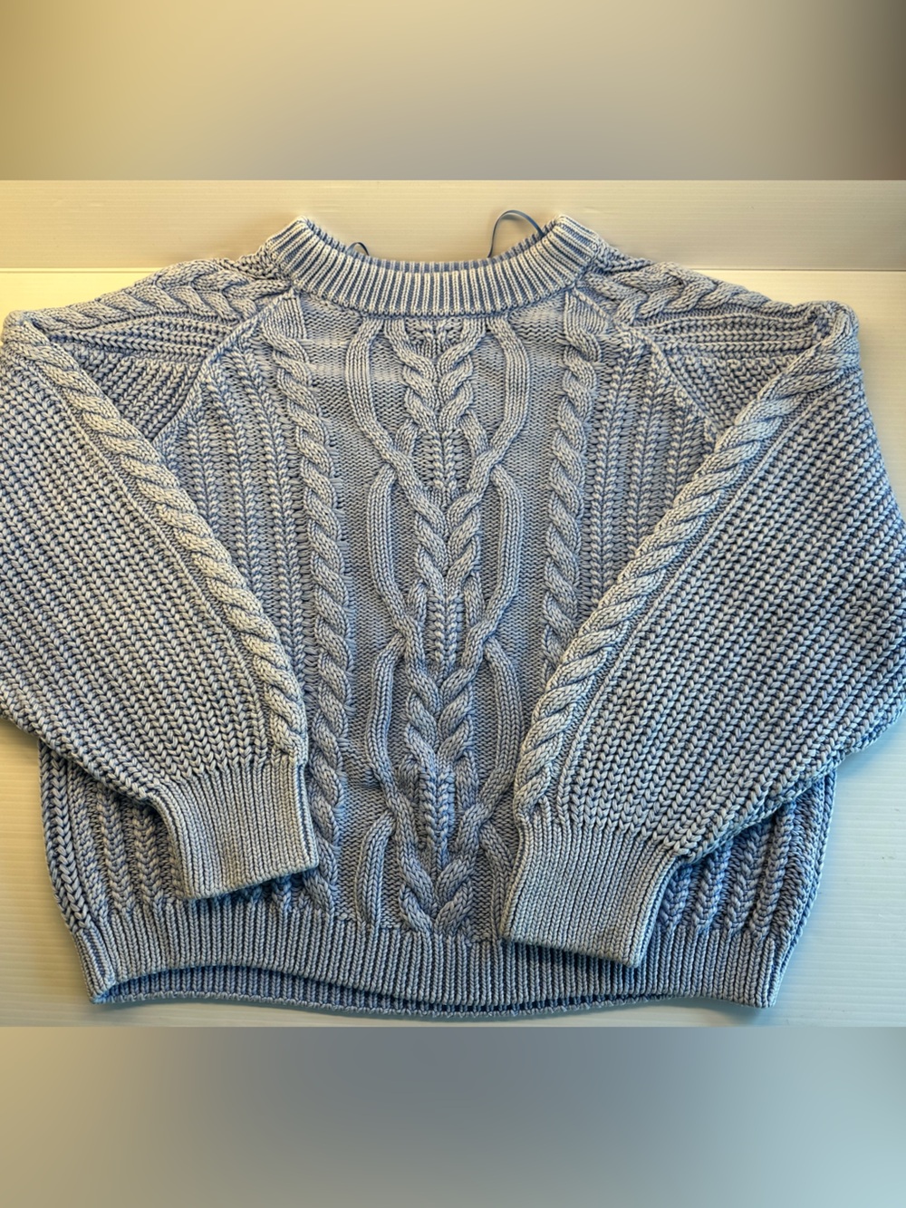 Free People Chunky Knit Fisherman Sweater 100% Cotton